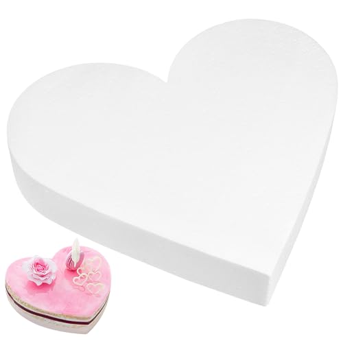 DOITOOL 3 Stück Herzförmiges Schaumstoff Kuchenmodell Leicht und zum Backen und Dekorieren Vielseitig für Hochzeitstorten Dekorationspraxis und Fondant Übungen DOITOOL 3 Stück Herzförmiges Schaumstoff Kuchenmodell Leicht und zum Backen und Dekorieren Vielseitig für Hochzeitstorten Dekorationspraxis und Fondant Übungen von DOITOOL