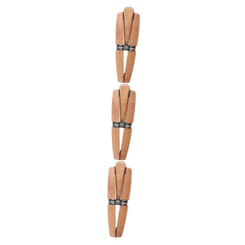 DOITOOL 3 Stück Holzringklemme Schmuckherstellung Werkzeug Stabile Wiederverwendbare Holz und Edelstahlmaterialien Schützende Glatte Backen für Ringe für Polieren Schleifen und Reparaturen von DOITOOL
