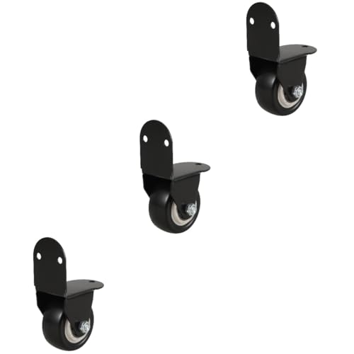 DOITOOL 3 Stück Rollen Stuhlmatte Rad Couchtischbeine Möbelanker Bürostuhl Matte Boden Stuhl Möbelbeine Couch Beine Kommode Beine Ergonomischer Stuhl Gaming-Stuhl Polyurethan (pu) Black von DOITOOL