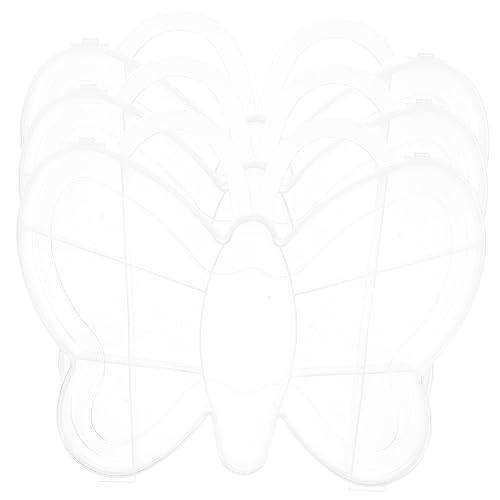DOITOOL 3 Stück Schmetterlings Aufbewahrungsboxen Transparente Fächer Organizer für Schmuck Kleine Gegenstände für Bastelbedarf DIY Projekte von DOITOOL