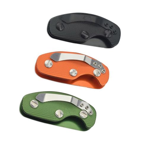 DOITOOL 3 Stück Teiliges Aluminiumlegierungs Schlüsselhalter Flexibler Mini Schlüsselclip Grün Orange und Schwarz Platzsparend und Langlebig für Autoschlüssel und von DOITOOL