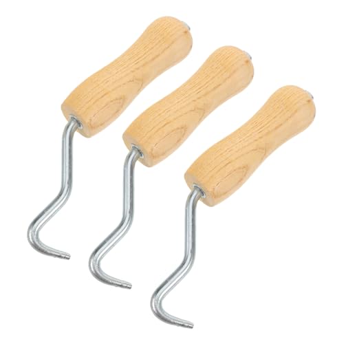 DOITOOL 3 Stück Teiliges Bewehrungsdraht werkzeug mit Holzgriff Langlebiger Stahl Effizientes Handgerät zum Verdrehen von Metalldraht für Stabile Betonstahl verbindungen für Bauprojekte von DOITOOL
