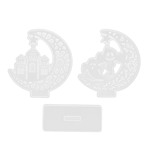 DOITOOL 3 Stück Teiliges Halloween Silikonform mit Schloss und Geist Motiv Flexible Langlebige DIY Gießformen für Dekorative Handarbeiten Wiederverwendbar und Leicht zu Reinigen für von DOITOOL