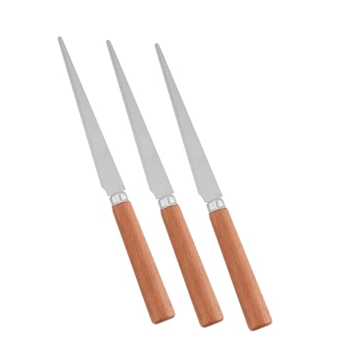 DOITOOL 3 Stück Teiliges Tonmodelliermesser mit Ergonomischem Holzgriff Rostfreie Modellierwerkzeuge für Keramik Töpferbedarf und DIY Clay Sculpting Langlebige Fettling Messer für von DOITOOL