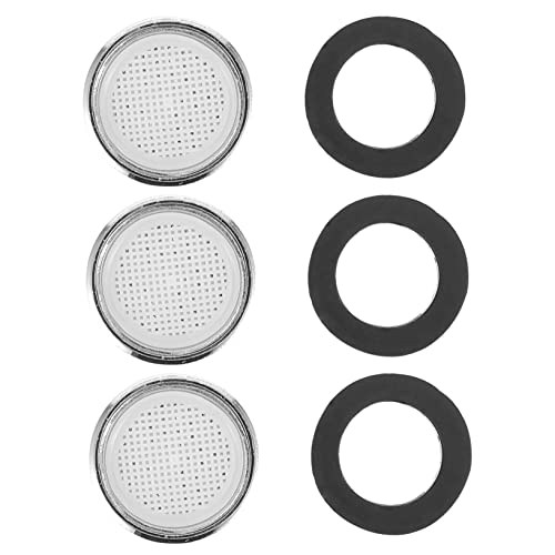 DOITOOL 3 Stück Teiliges Wasserhahn Außengewinde Kupfergehäuse mit Sieb Universeller Küchen und Bad Wasserhahnbelüfter Wassersparender Filter mit Geräuschreduzierung und von DOITOOL