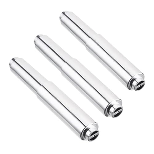 DOITOOL Toilettenpapierhalter Ersatzrolle - 2 StüCk Federbelastete Papierrolle FüR Wc Verstellbare LäNge 11-16.5 cm Robuster Abs Kunststoff Silber von DOITOOL
