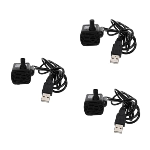 DOITOOL 3 Stücke Usb-1020 .5v-9v 3w Bürstenlose Tauchpumpe Aquarium Wasserpumpe Für Aquarium Brunnen Teich Usb Aquarium Wasserpumpen Schwarz von DOITOOL
