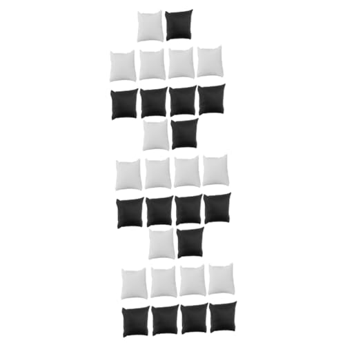 DOITOOL 30 Stück Teiliges Schmuck Display Kissen Schwarzem und Weißem Kleines Kissen zur Sicheren Präsentation von Armbändern Uhren und Schmuck Stabile Vitrine Dekoration für Sammler von DOITOOL