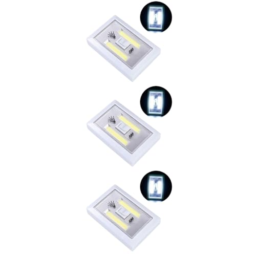 DOITOOL Led Außenbeleuchtung 3-stellig Cob-Led-Licht Wandleuchte Batteriebetrieben Weiß von DOITOOL