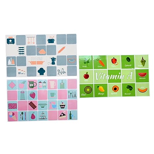DOITOOL 3stücke Küchenschild Aufkleber Ölbeständig Hitzebeständig Dekorative Fliesensticker Für Küche Zufällige Farben Für Einfache Reinigung Und Stilvolle Gestaltung von DOITOOL