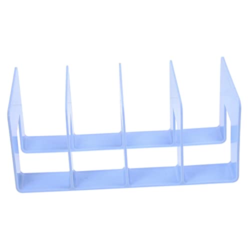 DOITOOL 4 Buchstützen bücherregal Book Shelves Schreibtisch-Datei- schreibtischregal ibl Box Unterlagen Ordner Buchstand tischdeckenklammern deko Magazindatei Schulbedarf Plastik Blue von DOITOOL