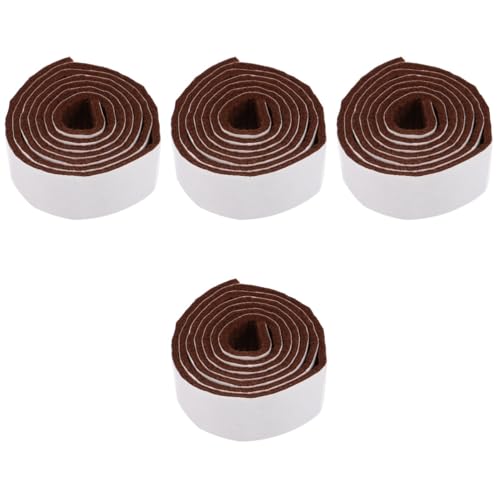 DOITOOL 4 Rollen Selbstklebende Fußmatten für Möbel Streifen Stuhlfußpolster schützend Anti-Pad erdungsmatte bodenmatte Bodenschoner für Hartholzböden Filzgleiter für Stühle gefühlt Brown von DOITOOL