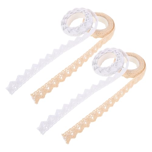 DOITOOL 4 Rollen Washi Tape Spitzenmuster Spitzenmusterband Deko Klebeband Dekoband Bastelbänder Hochzeitsband Deko Bastelband Spitzenbesatzbänder DOITOOL 4 Rollen Washi Tape Spitzenmuster Spitzenmusterband Deko Klebeband Dekoband Bastelbänder Hochzeitsband Deko Bastelband Spitzenbesatzbänder von DOITOOL