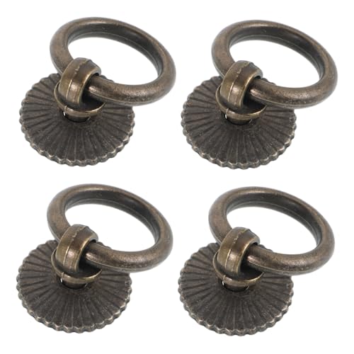 DOITOOL 4 STÜCKE Vintage Schrankgriffe Retro Bronze Einzelloch Ziehgriffe für Schublade Kommode Kleiderschrank Möbelknöpfe mit Komfortablem Griff und Einfacher Montage von DOITOOL
