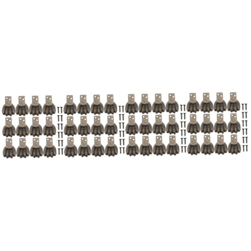 DOITOOL 4 Sätze Holzkiste Fußschutz Hängende Ecktürvorrichtung Schuppen Uhrenboxen Füße Wand Filz Scone Doppelgleiter Basis Hartholz Wandleuchte Vatertag Rattan Pad Halter 12 Stück * 4 von DOITOOL