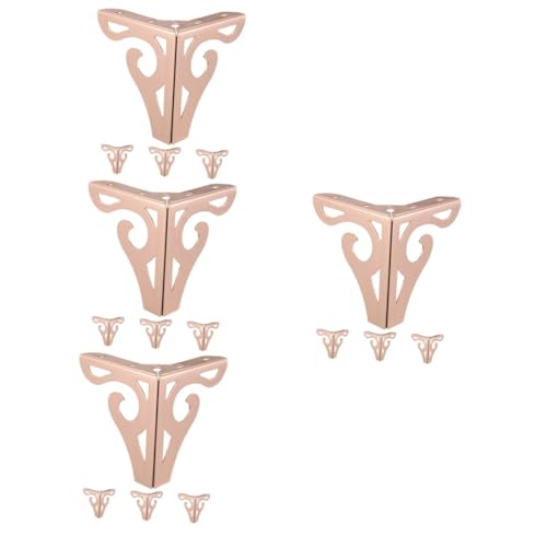 DOITOOL 4 Sätze Möbelbeine Couchfüße Tischbeine Dreieckige Sofabeine Sofa-Couch-füße Beine Von Möbeln Couchtisch Schrankfüße Kommode Couch Beine Möbelsofastütze Eisen Rose Gold 4 Stück * 4 von DOITOOL