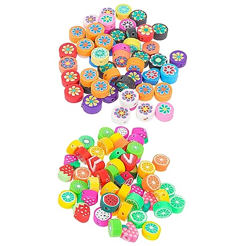 DOITOOL 4 Sätze Polymer Clay Beads Blumen Und Obstdesigns Bunte Spacer Beads Für Diy Armbänder Und Bastelprojekte Für Kreative Familienzeiten 100 Stück * 4 DOITOOL 4 Sätze Polymer Clay Beads Blumen Und Obstdesigns Bunte Spacer Beads Für Diy Armbänder Und Bastelprojekte Für Kreative Familienzeiten 100 Stück * 4 von DOITOOL