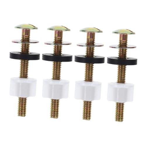 DOITOOL 4 Sätze Toilettensitz Schrauben Ersatzkit mit Kunststoffmuttern und Unterlegscheiben Befestigungsschrauben für Wc-deckel Einfache Montage Korrosionsbeständig Geeignet für Obere von DOITOOL