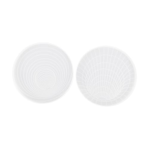 DOITOOL 4 Stck Silikon Untersetzer Form DIY Gießform für Runde Spiralmuster Bechermatte Hitzebeständig Langlebig für Tee und Kaffeetassen bei Familienfeiern und Teepartys von DOITOOL