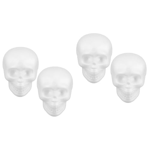 DOITOOL 4 Stck. Leichte Schaumstoff Halloween Totenkopf-deko zum Hängen Wiederverwendbar Gruselige DIY Bastelköpfe für Party Wand Fensterdekoration DOITOOL 4 Stck. Leichte Schaumstoff Halloween Totenkopf-deko zum Hängen Wiederverwendbar Gruselige DIY Bastelköpfe für Party Wand Fensterdekoration von DOITOOL