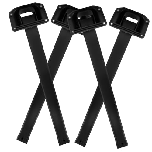DOITOOL 4 Stck. klappbare Tischbeine Computertischbeine Tischbeinhalterung Tischbeinverlängerung klappbarer Schreibtisch Tischbein zum Austausch Klappbeine für Tisch Plastik Black von DOITOOL