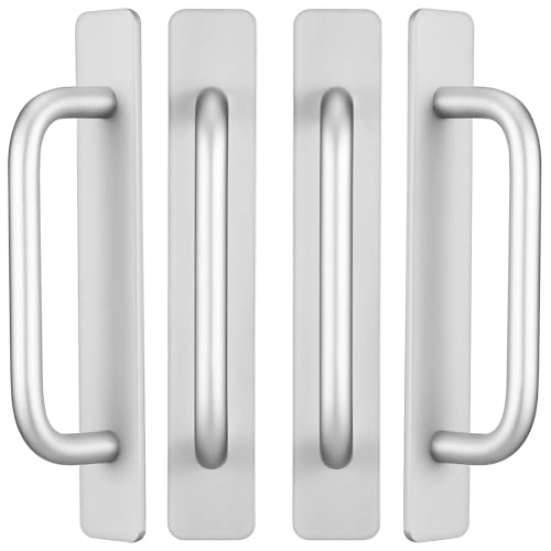 DOITOOL 4 Stück Aluminiumlegierung Türgriffe Selbstklebend ohne Bohren Moderne Möbelgriffe für Küchenschränke Robust und für Verschiedene Wohnstile von DOITOOL