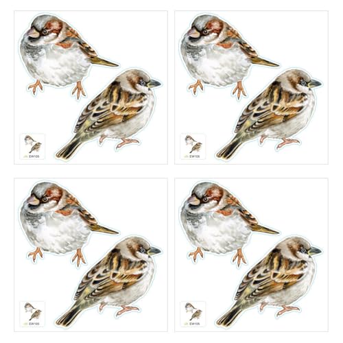 4 Stück Lichtschalter Aufkleber Mit Vogelmotiv, Selbstklebende Schalterabdeckung Aus Pvc Für Schlafzimmer, Kinderzimmer Und Zuhause, Dekorative Wandaufkleber Zum Schutz Und Verschönerung von DOITOOL