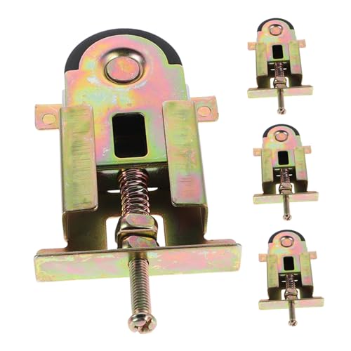 DOITOOL 4 Stück Schrank Schiebebeschläge Möbel Gleitrollen Schrank Beschläge Schiebe Schrankrollen Kleiderschrank Rollen Kleiderschrank Rollen Schiebetür Beschläge Laufrollen von DOITOOL