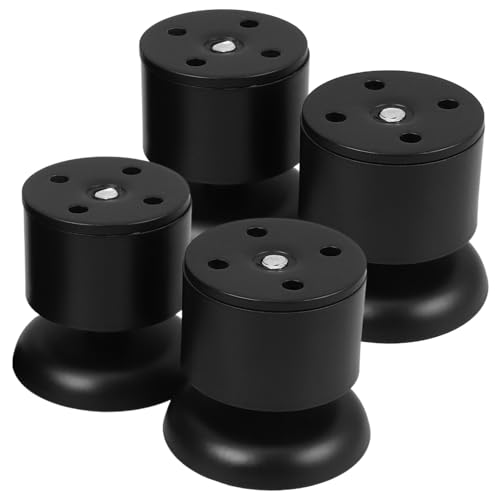 DOITOOL 4 Stück Stützbeine für Möbel büromöbel Sofas Sofa Beine Verstellbare Tischbeine Schreibtischbeine Couch Beine Bettbeine Möbelbeine Kommode Beine Schrankfüße Rostfreier Stahl Black von DOITOOL