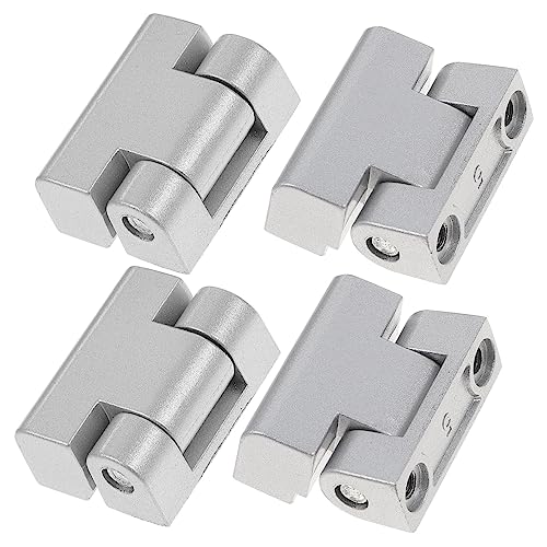 DOITOOL 4 Stück Teiliges Dämpfer Scharniere aus Aluminiumlegierung Stabile Metall Kabinett Türscharniere für Stromverteilerkasten Korrosionsbeständig Einfache Montage Silberfarben von DOITOOL