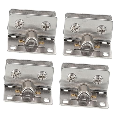 DOITOOL 4 Stück Teiliges Edelstahl Glas Türscharnier Robustes Kabinett Scharnier Kratzfreie Oberfläche als Ersatz für Vitrinen Glas Weinschränke Einfache Montage Langlebig und Sanft von DOITOOL