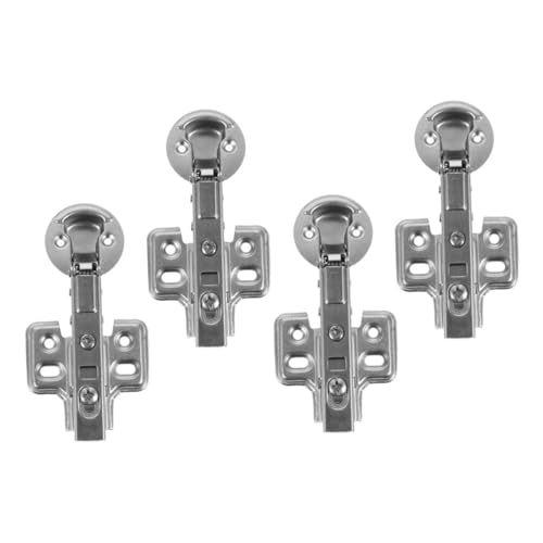 DOITOOL 4 Stück Teiliges Hydraulische Dämpfung Scharniere für Rahmenlose Küchenschränke Soft close Funktion Edelstahl Glas türscharnier Geräuschlos Kompatibel mit Küchenschranktüren von DOITOOL