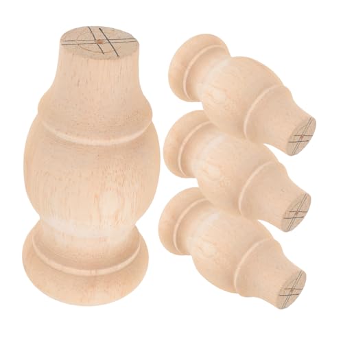 DOITOOL 4 Stück Teiliges Runde Möbelfüße mit Geschnitztem Design Stabile Langlebige Holzbeine für Sofa Schrank Kommode Elegante Holzfüße für Möbel DOITOOL 4 Stück Teiliges Runde Möbelfüße mit Geschnitztem Design Stabile Langlebige Holzbeine für Sofa Schrank Kommode Elegante Holzfüße für Möbel von DOITOOL