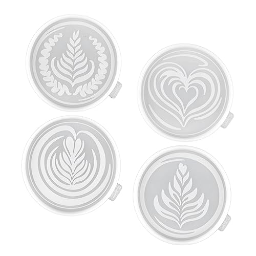 DOITOOL 4 Stück Teiliges Silikon Epoxidharz Formset für Runde Diy Untersetzer Langlebig Leicht Entformbar Geeignet für Personalisierte Harz Kaffeetassenmatten von DOITOOL