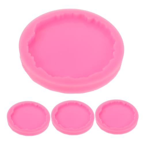 DOITOOL 4 Stück Teiliges Silikonform Unregelmäßige Runde Epoxidharz Formen für DIY Untersetzer Herstellung Langlebig Kreativ für Heimdekoration und Vielseitig für Teepausen und von DOITOOL