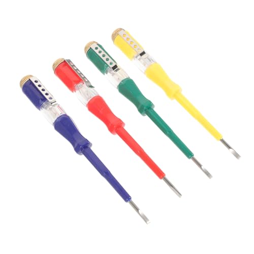 DOITOOL 4 Stück Teiliges Spannungsprüfer mit Messgenauigkeit Messstift und Schlitzschraubendreher Kontaktbasierter Volt Stift mit Langlebiger Messingkappe Kompakt und Zufällige Farbe DOITOOL 4 Stück Teiliges Spannungsprüfer mit Messgenauigkeit Messstift und Schlitzschraubendreher Kontaktbasierter Volt Stift mit Langlebiger Messingkappe Kompakt und Zufällige Farbe von DOITOOL