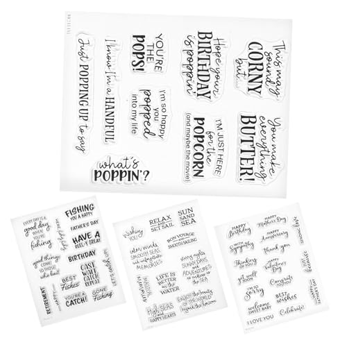 DOITOOL 4 Stück Teiliges Transparente für Geburtstag DIY Kartenherstellung Motivationsmotive Langlebige Einfach zu Handhabende Stanzschablonen für Scrapbooking Journaling und DOITOOL 4 Stück Teiliges Transparente für Geburtstag DIY Kartenherstellung Motivationsmotive Langlebige Einfach zu Handhabende Stanzschablonen für Scrapbooking Journaling und von DOITOOL