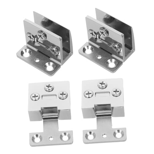 DOITOOL 4 Stück Teiliges Türscharniere für Lochfreies Design für Vitrinen Schränke und Weinschränke Geräuschloses Öffnen und Schließen für Gehärtetes Geeignet von DOITOOL