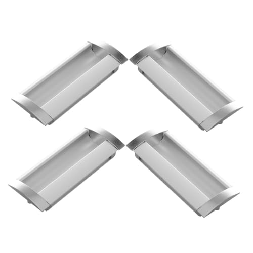 DOITOOL 4 Stück Teiliges Verdeckte Türgriffe Aluminiumlegierung Ergonomische Einbaugriffmulden Kratzfest und Langlebig Passend für Schiebetüren Falttüren und Kleiderschränke Einfache von DOITOOL