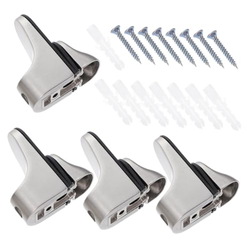 DOITOOL 4 Stück Teiliges Verstellbares Glasregalhalterung aus Zinklegierung Wandmontage Stabile Glasbodenträger mit Glatter Oberfläche für Schlafzimmer Wohnzimmer Küche Büro DOITOOL 4 Stück Teiliges Verstellbares Glasregalhalterung aus Zinklegierung Wandmontage Stabile Glasbodenträger mit Glatter Oberfläche für Schlafzimmer Wohnzimmer Küche Büro von DOITOOL