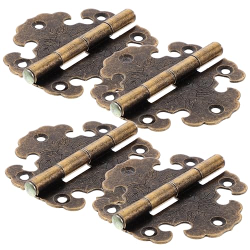 DOITOOL 4 Stück Teiliges Vintage Möbel Scharniere aus Robustem Zinklegierung Rostfrei Geräuschlos für Schranktüren Schmuckkästen und Holzkästen DOITOOL 4 Stück Teiliges Vintage Möbel Scharniere aus Robustem Zinklegierung Rostfrei Geräuschlos für Schranktüren Schmuckkästen und Holzkästen von DOITOOL