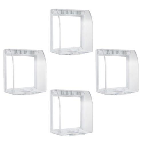 DOITOOL 4 Stück Teiliges Wasserdichte Steckdosenbox Transparent Spritzwassergeschützte Schutzabdeckung mit Schraubbefestigung Stabile Power Supply Protector für Bad Wohnzimmer Toiletten DOITOOL 4 Stück Teiliges Wasserdichte Steckdosenbox Transparent Spritzwassergeschützte Schutzabdeckung mit Schraubbefestigung Stabile Power Supply Protector für Bad Wohnzimmer Toiletten von DOITOOL