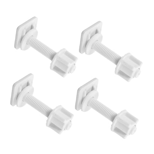 DOITOOL 4 Stück Teiliges Wc Sitz Schraubenset aus Langlebigem Abs Kunststoff Toilettensitz Befestigungsschrauben mit Muttern und Unterlegscheiben Stabile Toilettensitz Scharniere für von DOITOOL