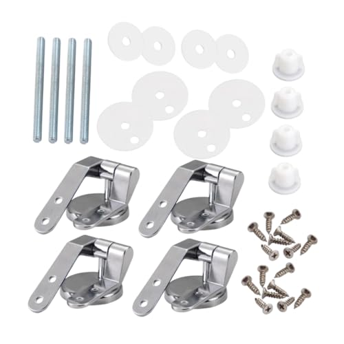 DOITOOL 4 Stück Toilettendeckelscharnier Toilettensitz -Montage -Hardware Toilettensitzscharnierersatzkit WC-Sitz-Scharnier-Kit Toilette Scharniere Zinklegierung Silber DOITOOL 4 Stück Toilettendeckelscharnier Toilettensitz -Montage -Hardware Toilettensitzscharnierersatzkit WC-Sitz-Scharnier-Kit Toilette Scharniere Zinklegierung Silber von DOITOOL