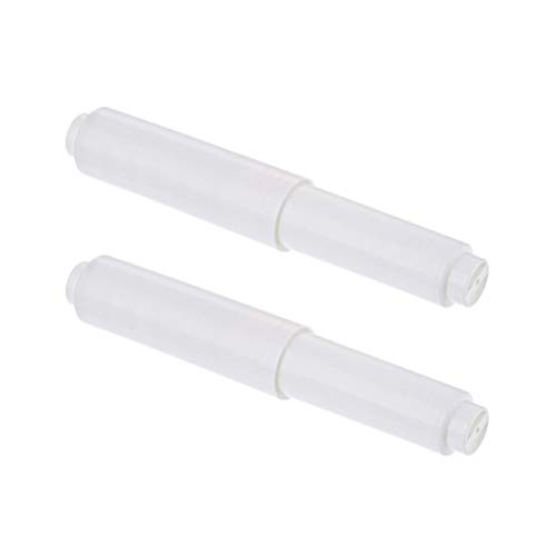 DOITOOL 4 Stück Toilettenpapierhalter Roller Kunststoff federbelastet Toilettenpapierhalter Ersatzpapierrollenhalter Teleskopstange für Restaurant Zuhause (weiß) von DOITOOL