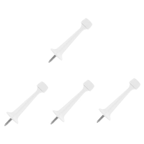 DOITOOL 4 Stück Wand Türstopper aus Robustem Zinklegierung mit Gummipuffer Wetterfest und Rostfrei Extra Langes Design für Innen und Außentüren Stabiler Türschutz mit Elegantem von DOITOOL