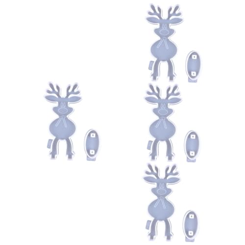 DOITOOL 4 Stück Weihnachtliche DIY Silikonform Rentier Motiv Flexible Epoxidharz Gießform Kompatibel für Kerzen Seife Kreative Bastelprojekte Transparent Dekorative Tischornamente DOITOOL 4 Stück Weihnachtliche DIY Silikonform Rentier Motiv Flexible Epoxidharz Gießform Kompatibel für Kerzen Seife Kreative Bastelprojekte Transparent Dekorative Tischornamente von DOITOOL