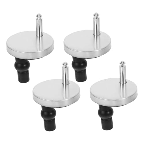 DOITOOL 4 WC-Anschluss Toilettensitzschrauben Scharnierbeschläge für Toilettensitze Toilettendeckel-Verbindungsscharnier Schrauben und Muttern für Toilettensitze Gummi Schwarz von DOITOOL