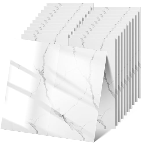 DOITOOL 40 Blatt Selbstklebende Wandpaneele Marmor Optik Peel And Stick Backsplash Fliesenaufkleber Für Küche Bad Modernes Wanddekor Einfach Anzubringen von DOITOOL