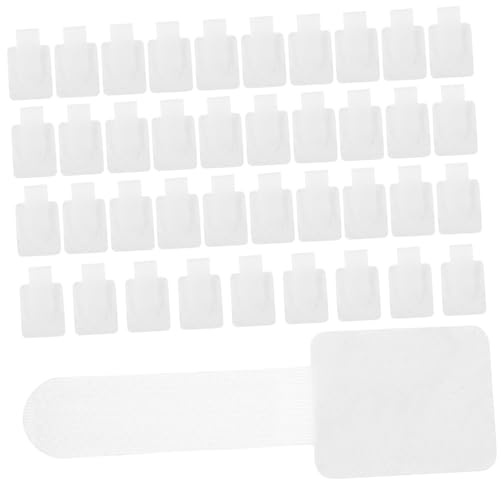 DOITOOL 40 Stück Kabel Organizer mit Selbstklebend Kabelhalter Haken Wiederverwendbar Stark Haftend Nylon Kabelbinder für Büro Schreibtisch und Zuhause von DOITOOL